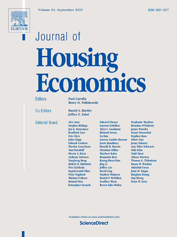 Go to journal home page - Journal of Housing Economics